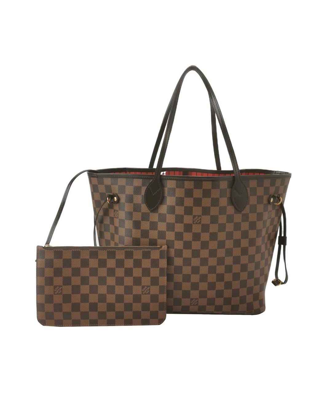 LOUIS VUITTON Коричневая сумка тоут из канвы, фото 8