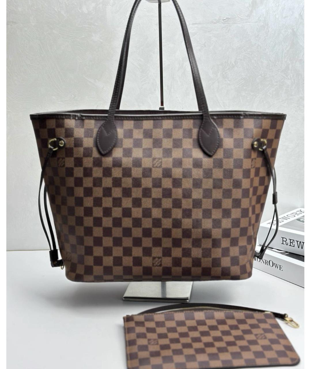 LOUIS VUITTON Коричневая сумка тоут из канвы, фото 3