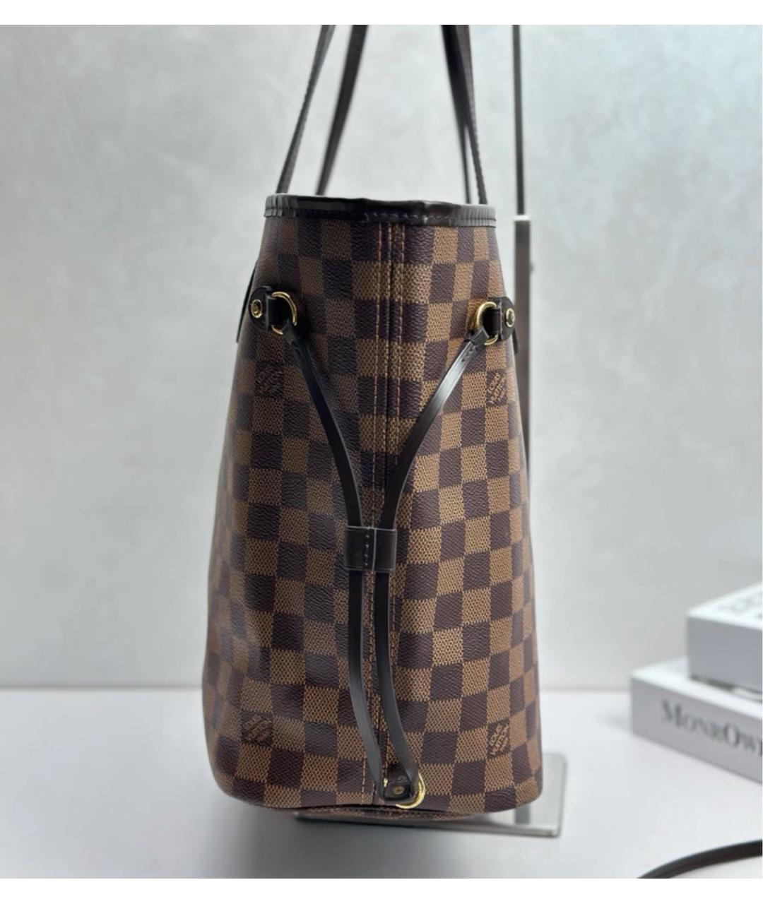 LOUIS VUITTON Коричневая сумка тоут из канвы, фото 4