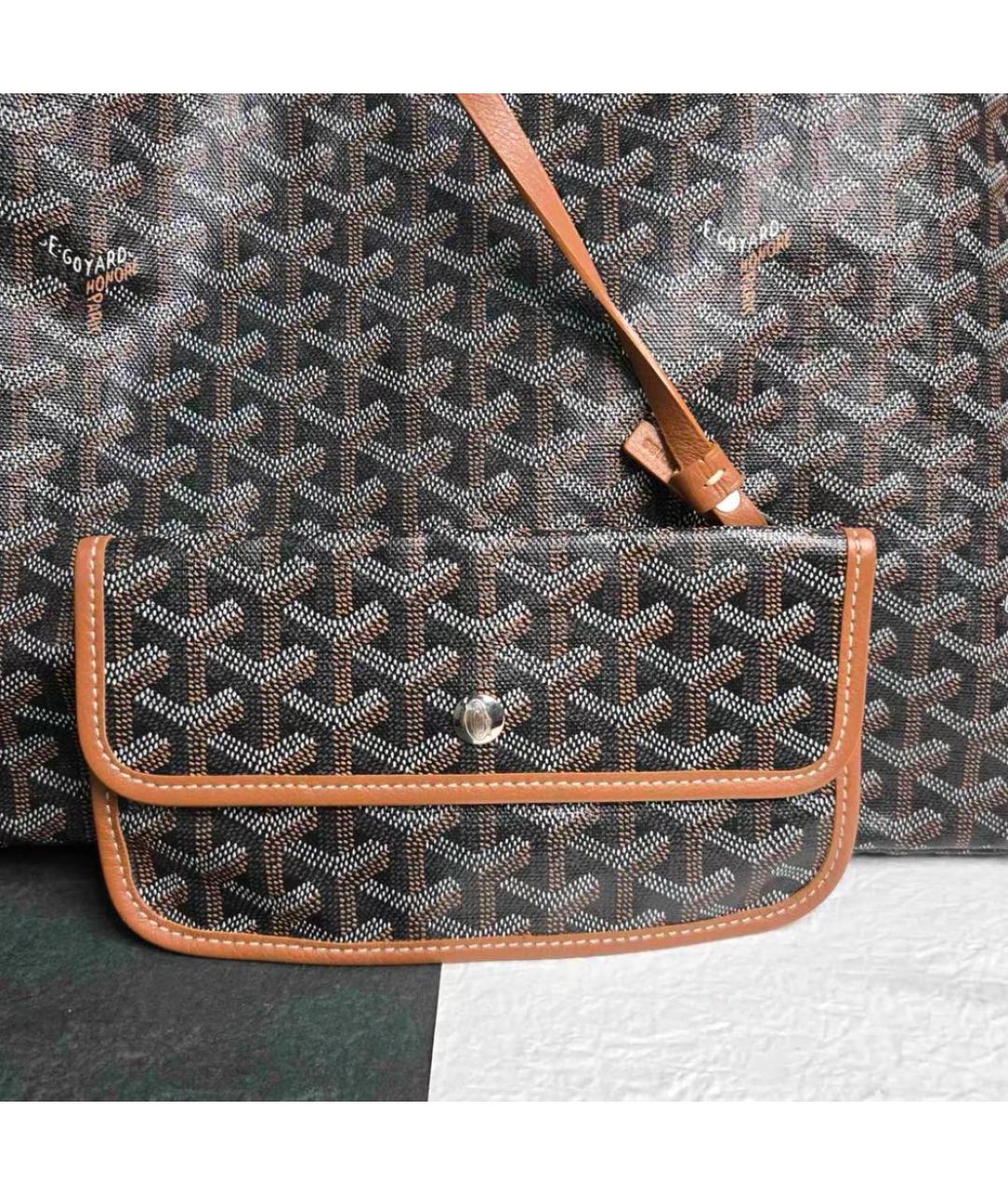 GOYARD Коричневая сумка тоут из канвы, фото 5
