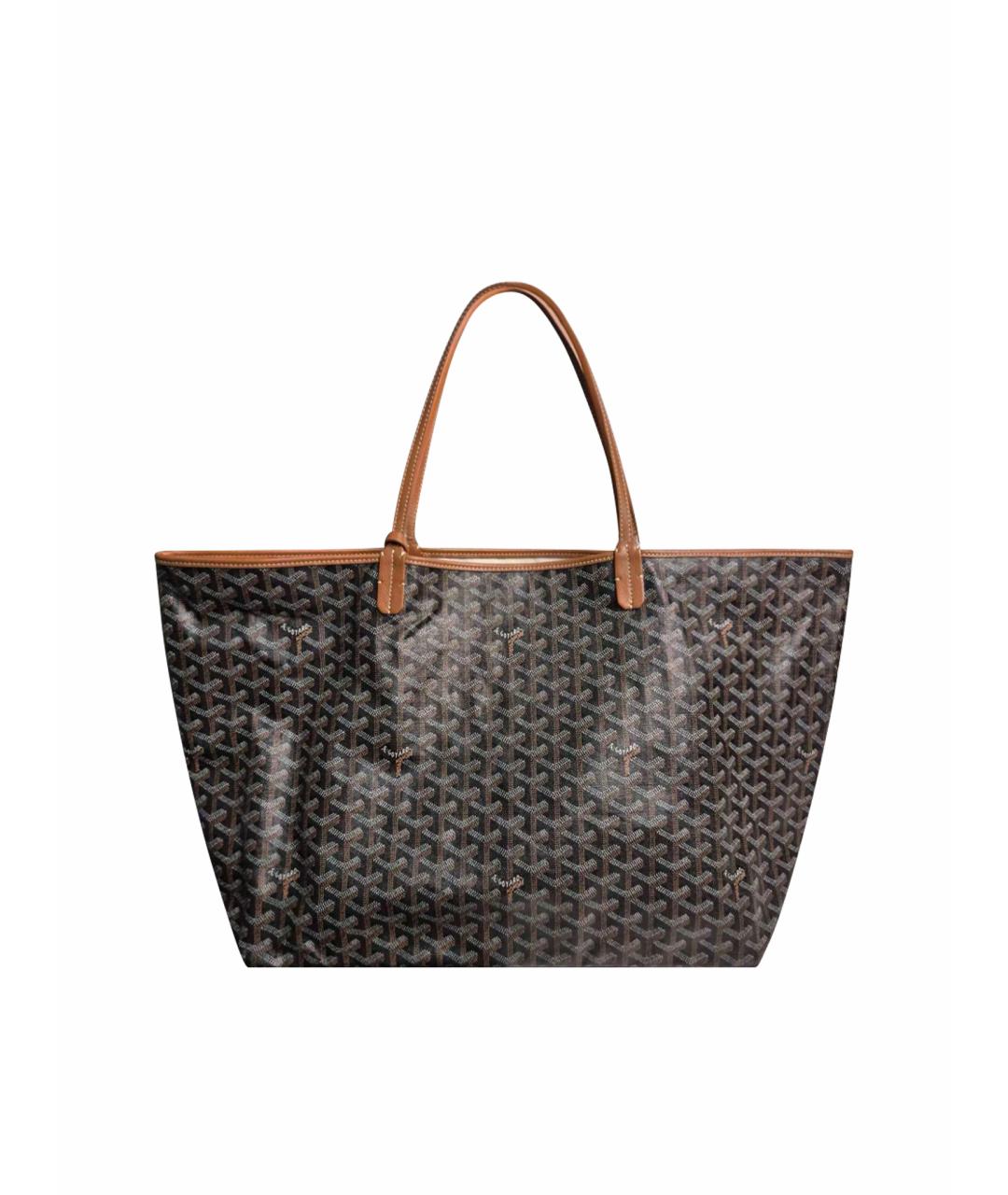 GOYARD Коричневая сумка тоут из канвы, фото 1