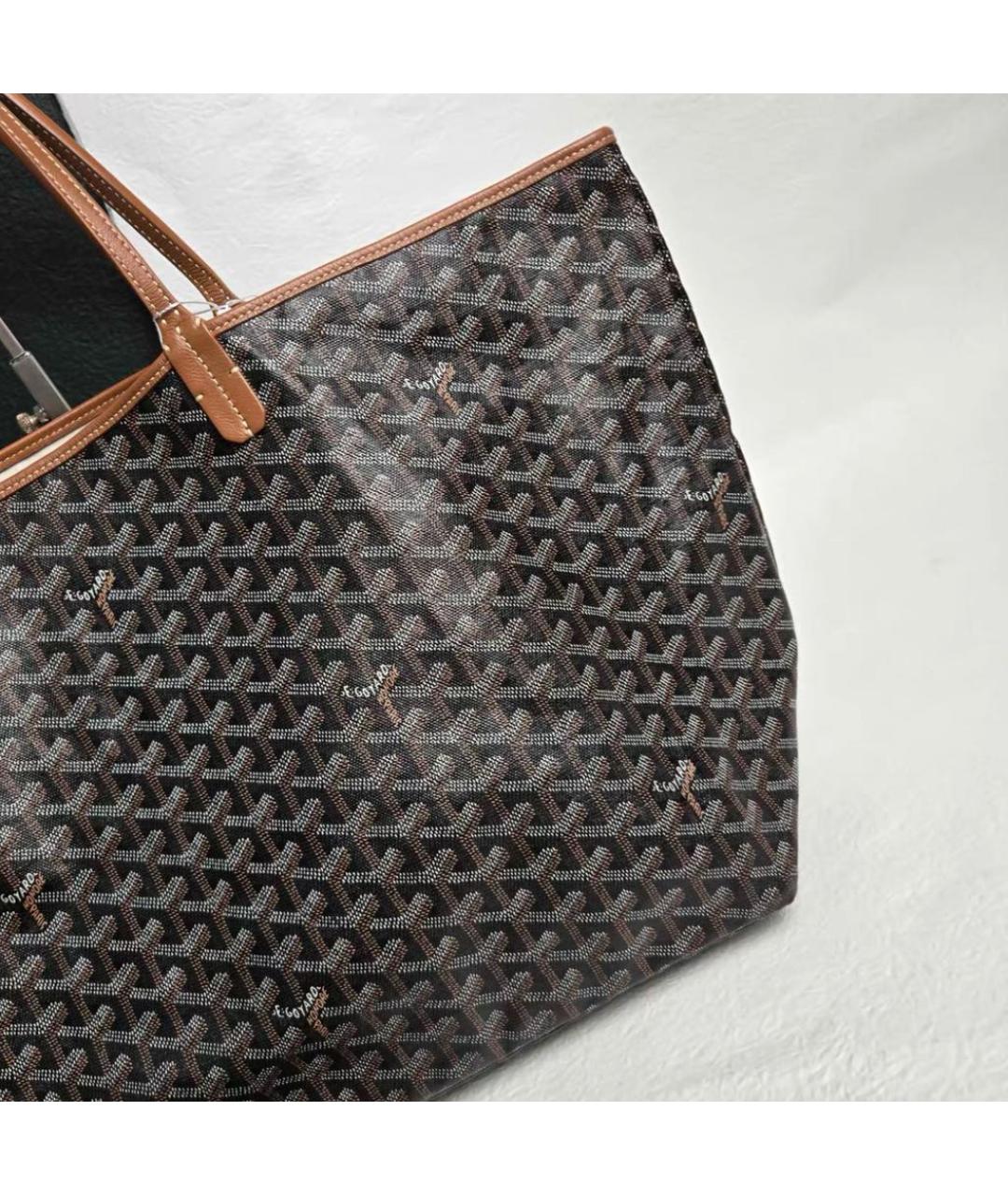 GOYARD Коричневая сумка тоут из канвы, фото 3