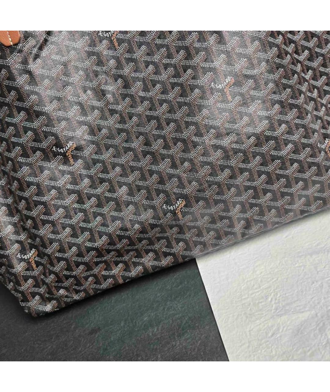 GOYARD Коричневая сумка тоут из канвы, фото 4