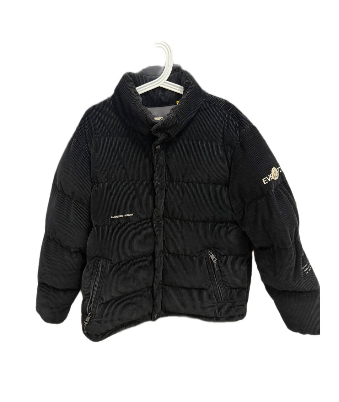 MONCLER Черный велюровый пуховик, фото 5