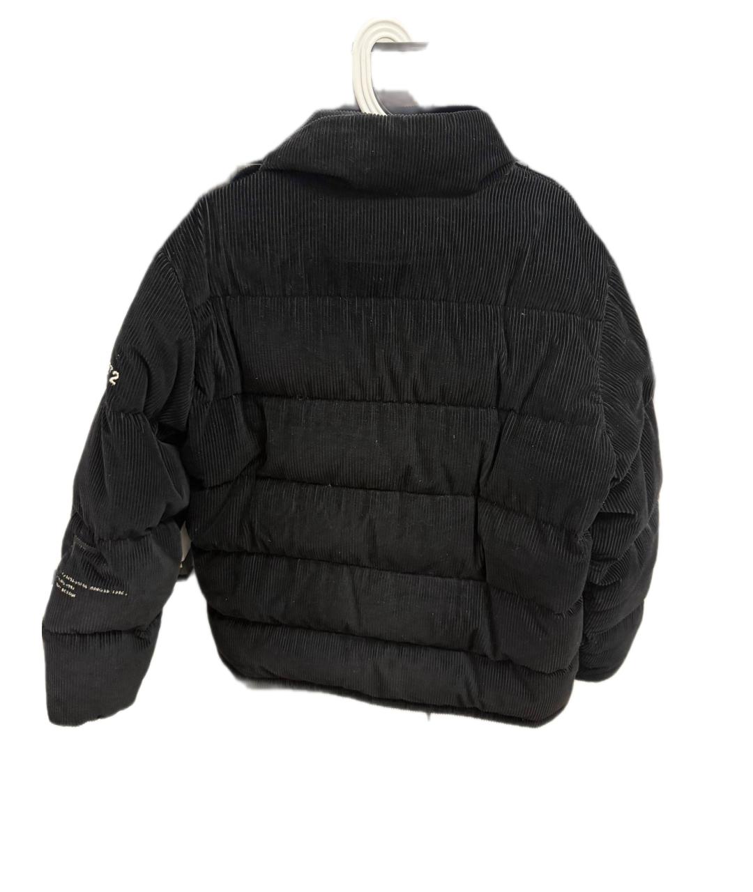 MONCLER Черный велюровый пуховик, фото 2