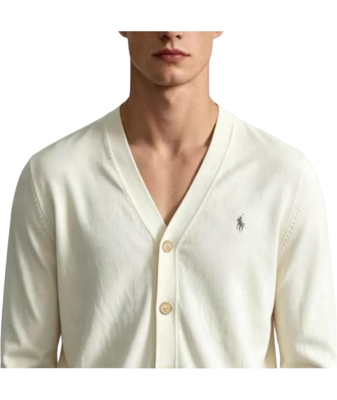 POLO RALPH LAUREN Белый кардиган, фото 3