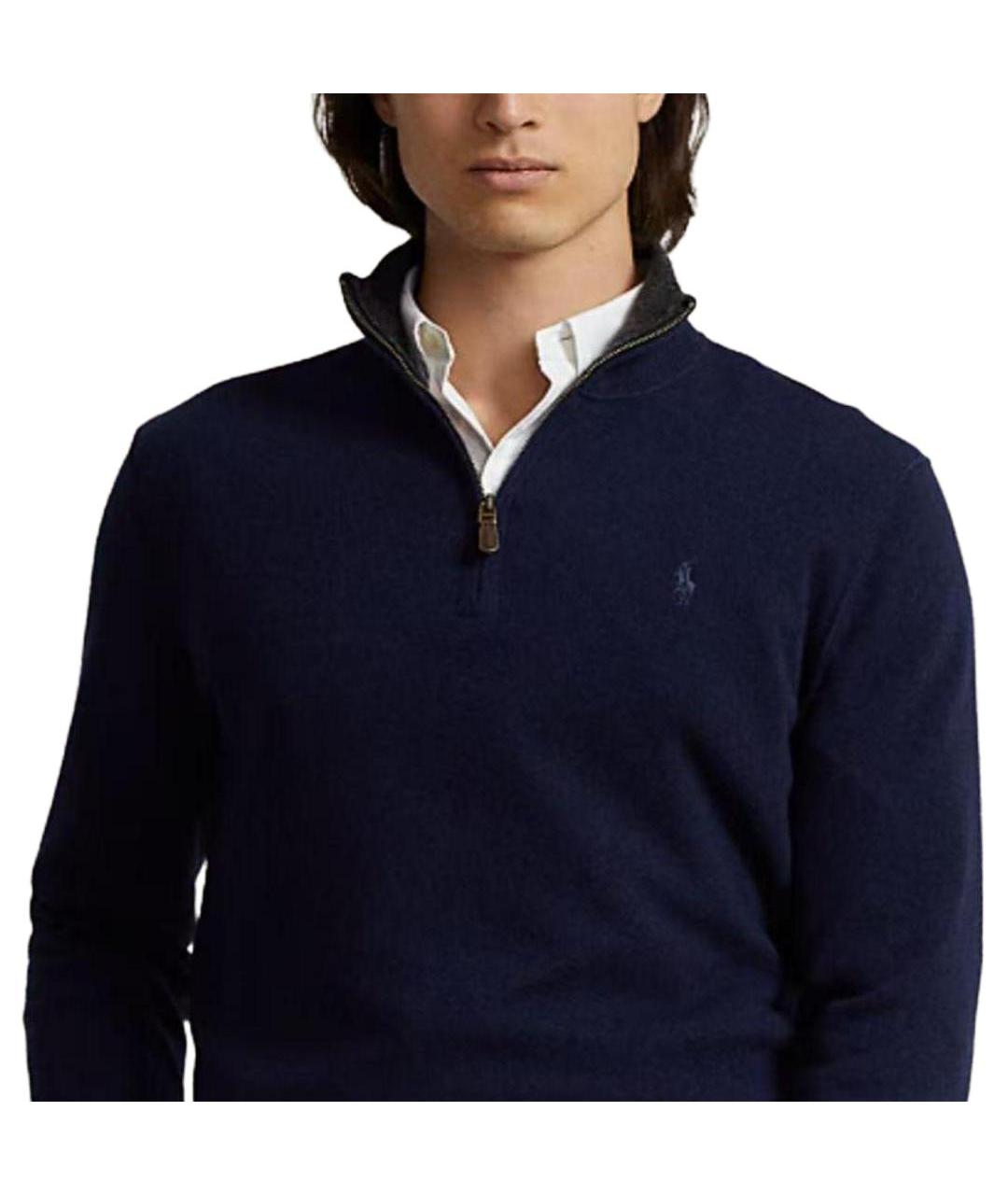 POLO RALPH LAUREN Темно-синий кашемировый джемпер / свитер, фото 2