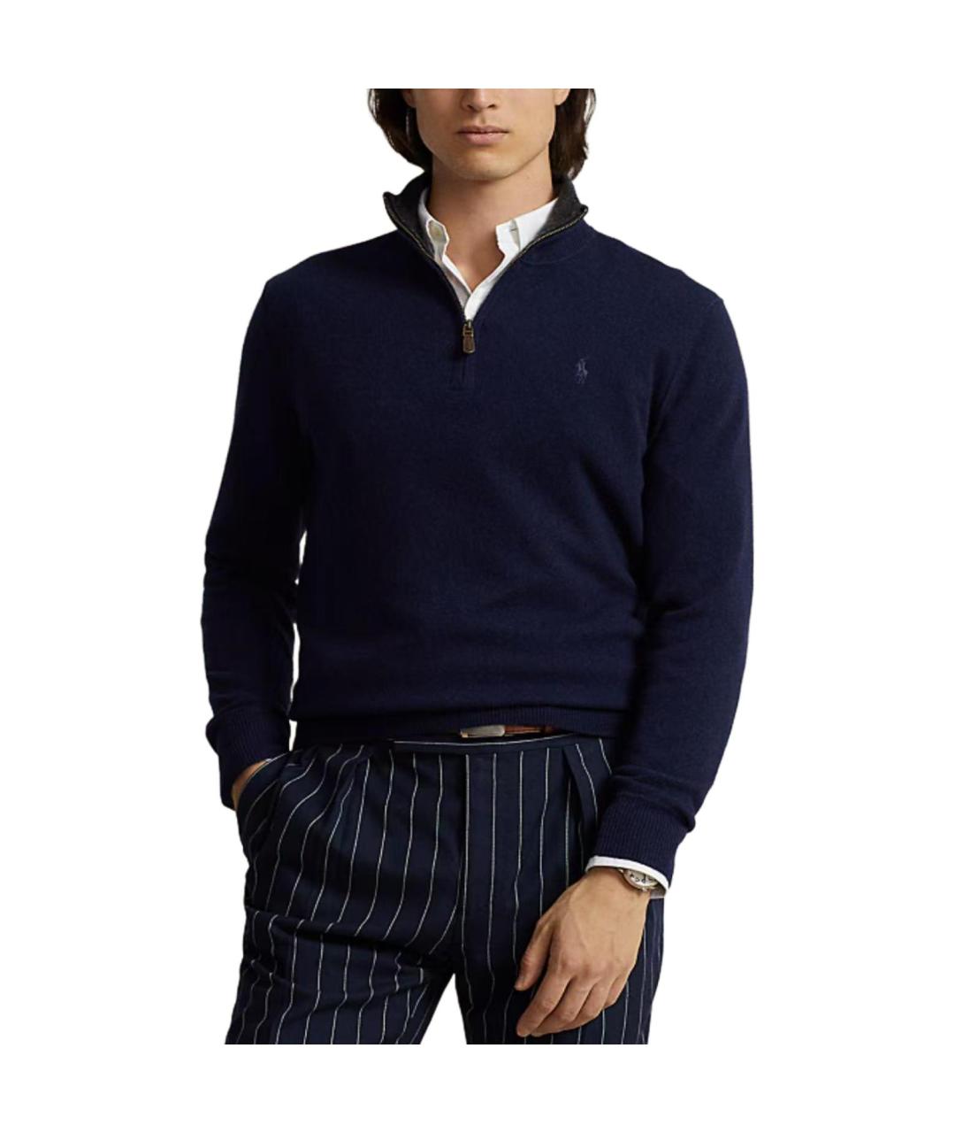POLO RALPH LAUREN Темно-синий кашемировый джемпер / свитер, фото 3