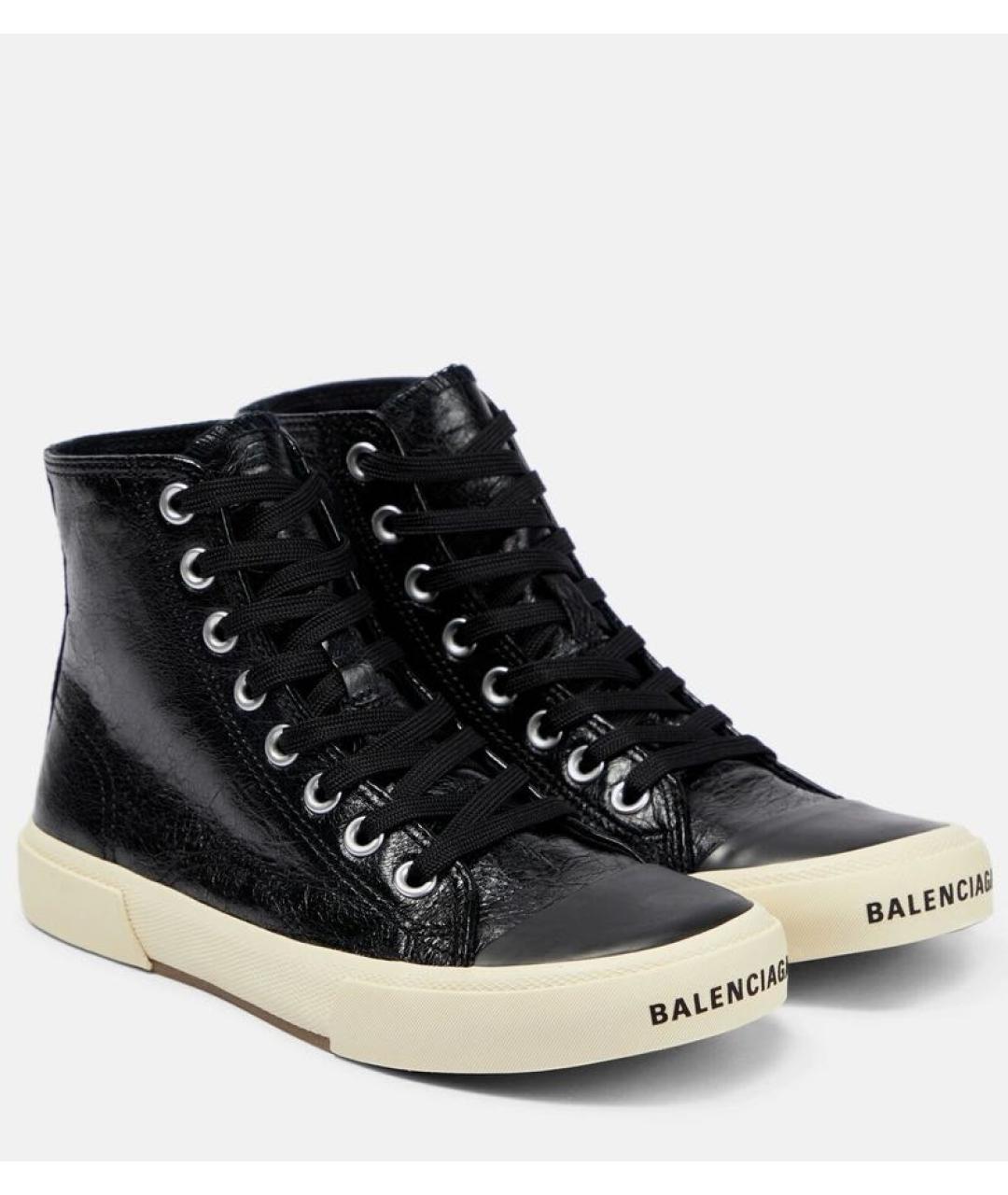 BALENCIAGA Черные кожаные кеды, фото 7