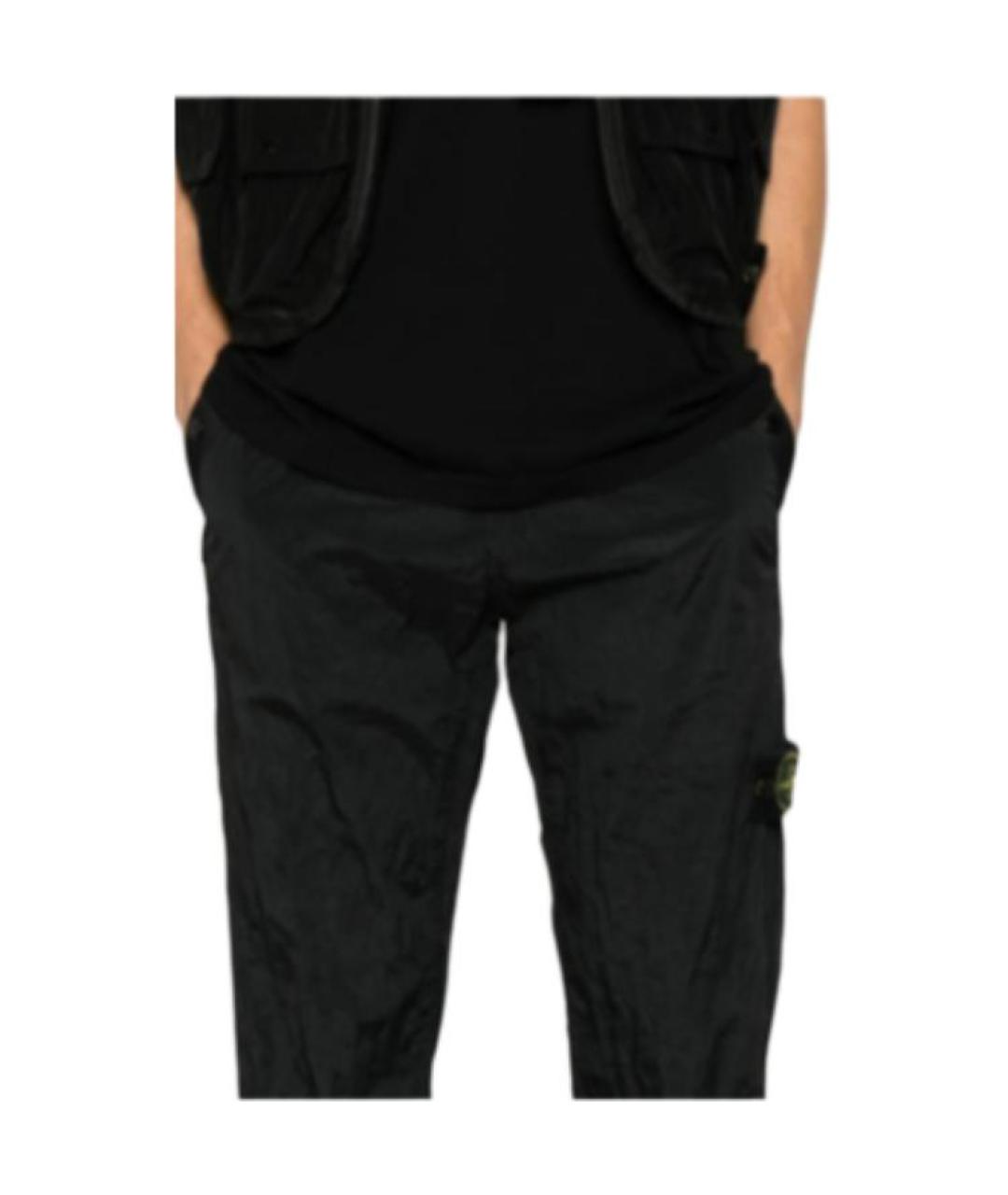 STONE ISLAND Черные брюки чинос, фото 4