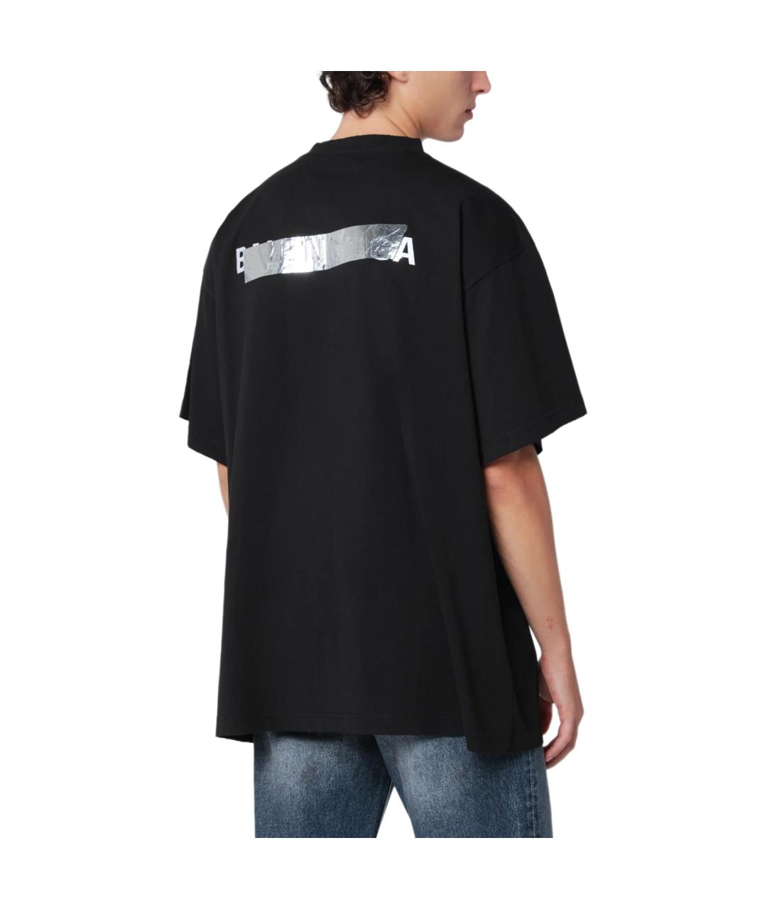 BALENCIAGA Черная футболка, фото 4