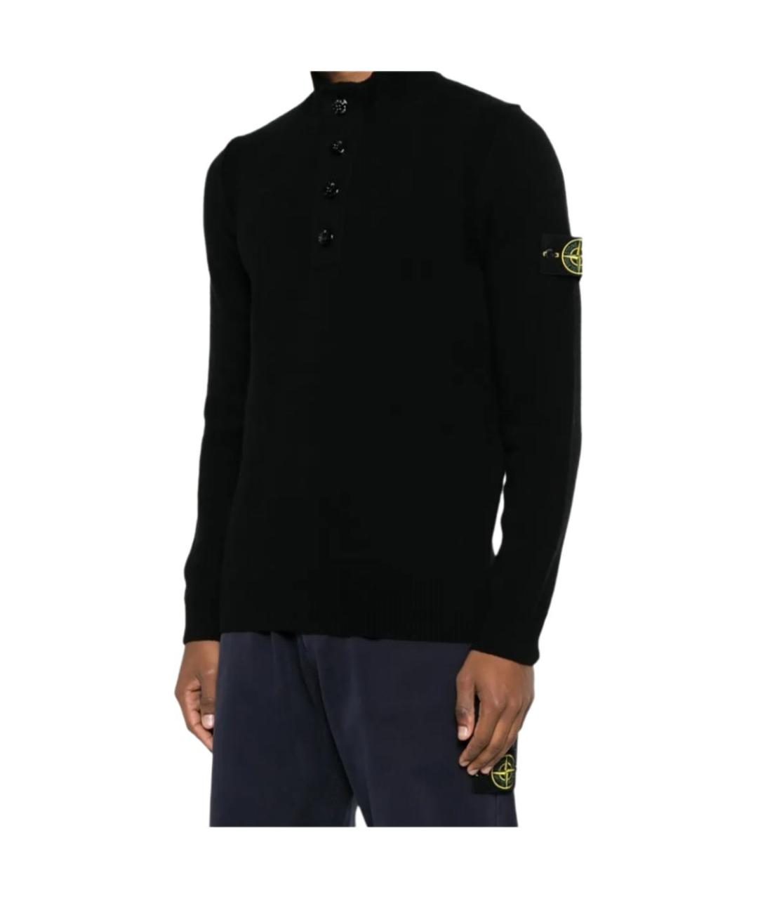 STONE ISLAND Черный джемпер / свитер, фото 3