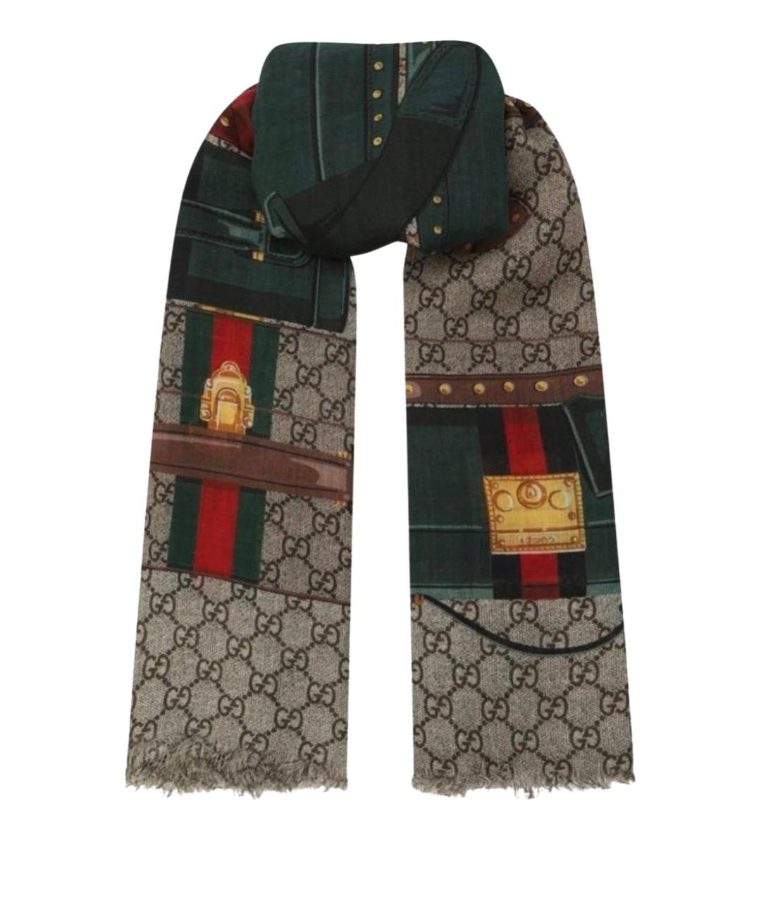 GUCCI Мульти шерстяной платок, фото 1