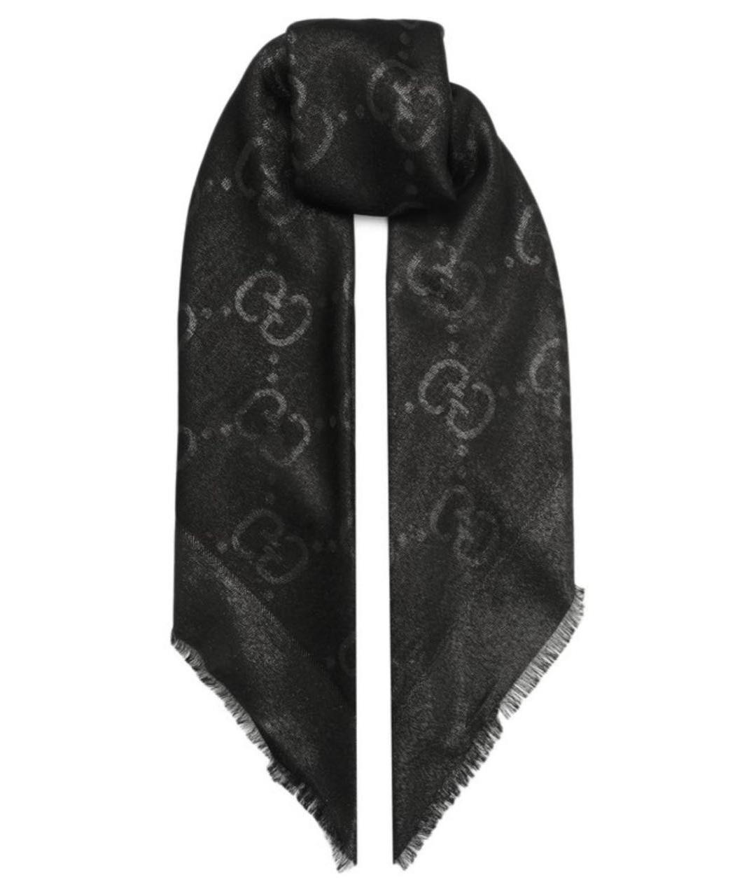 GUCCI Черный платок, фото 1