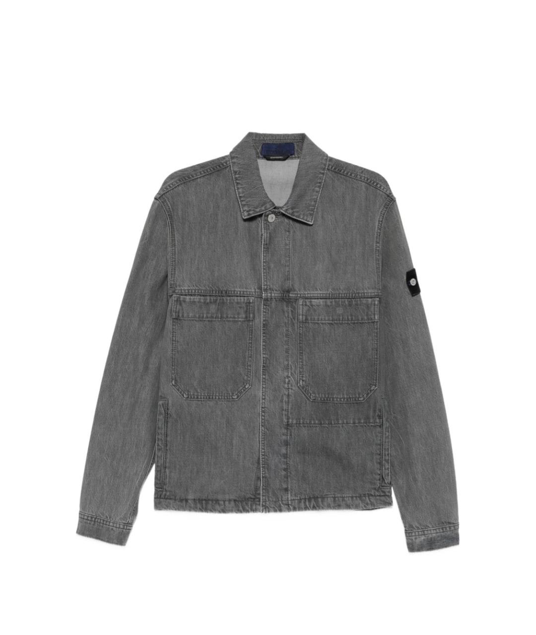 STONE ISLAND Серая хлопковая куртка, фото 1