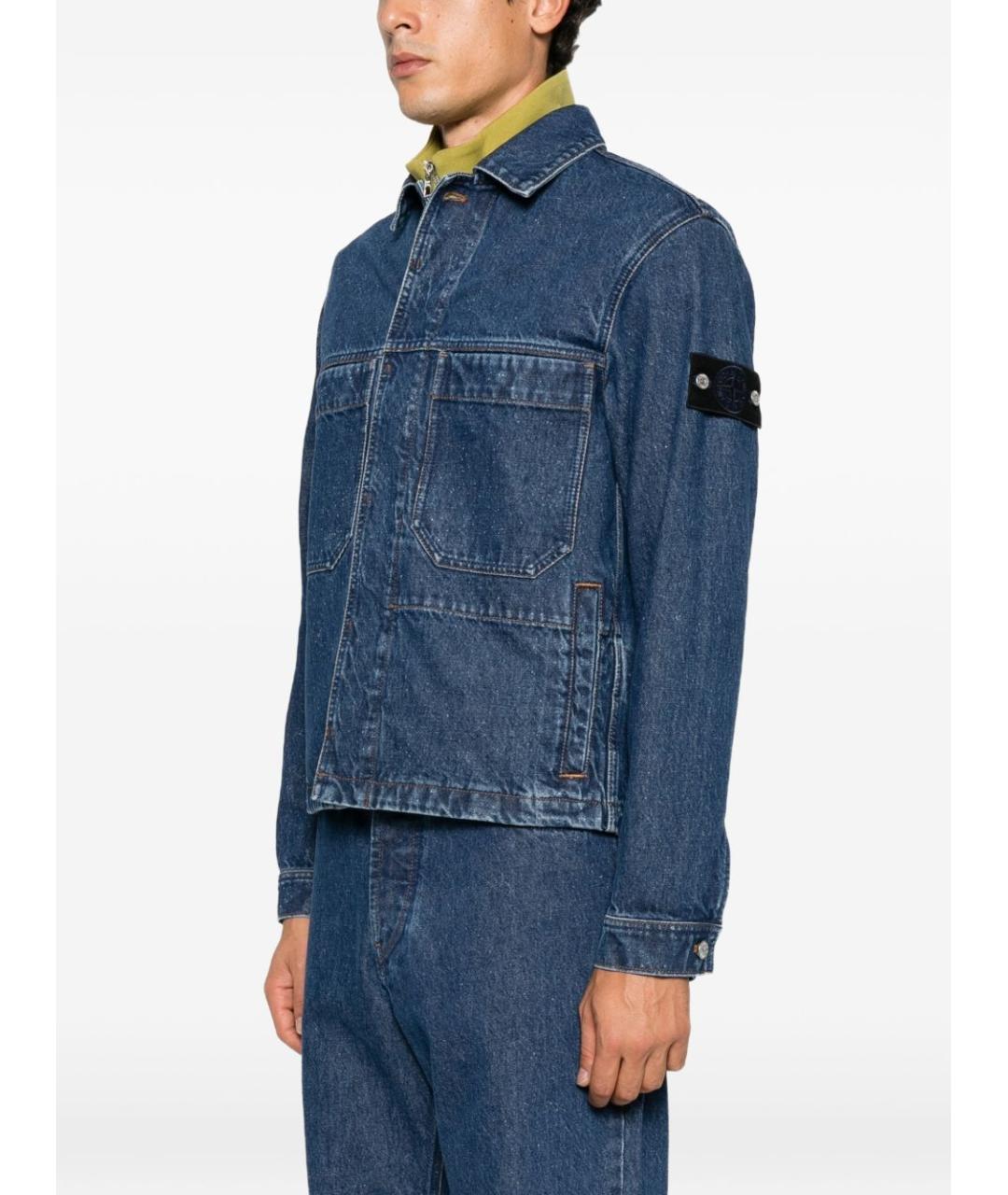 STONE ISLAND Синяя хлопковая куртка, фото 4