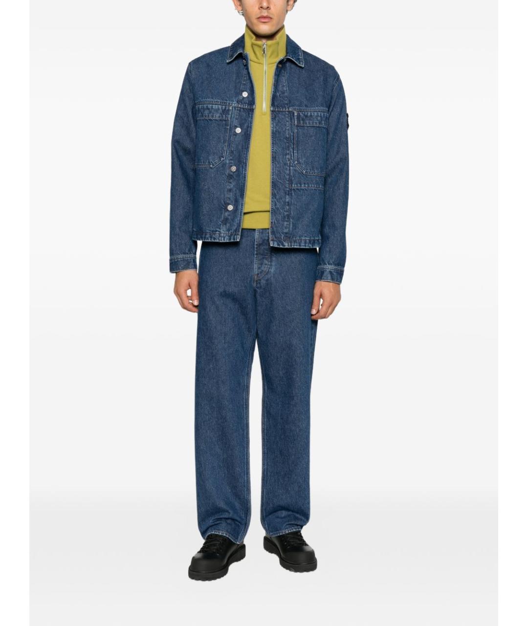 STONE ISLAND Синяя хлопковая куртка, фото 5