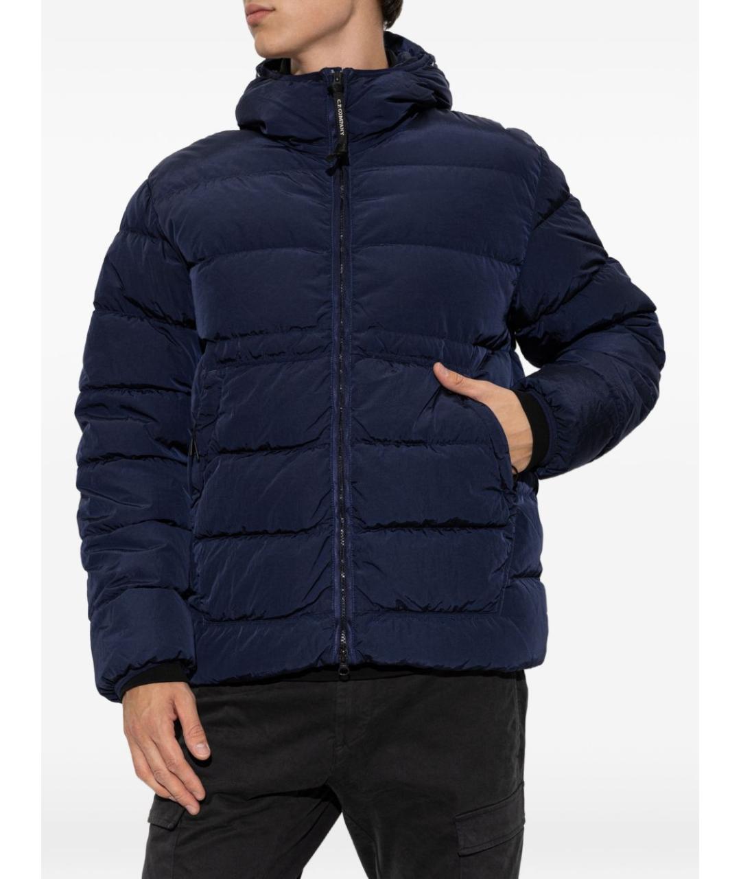 CP COMPANY Синий полиамидовый пуховик, фото 4