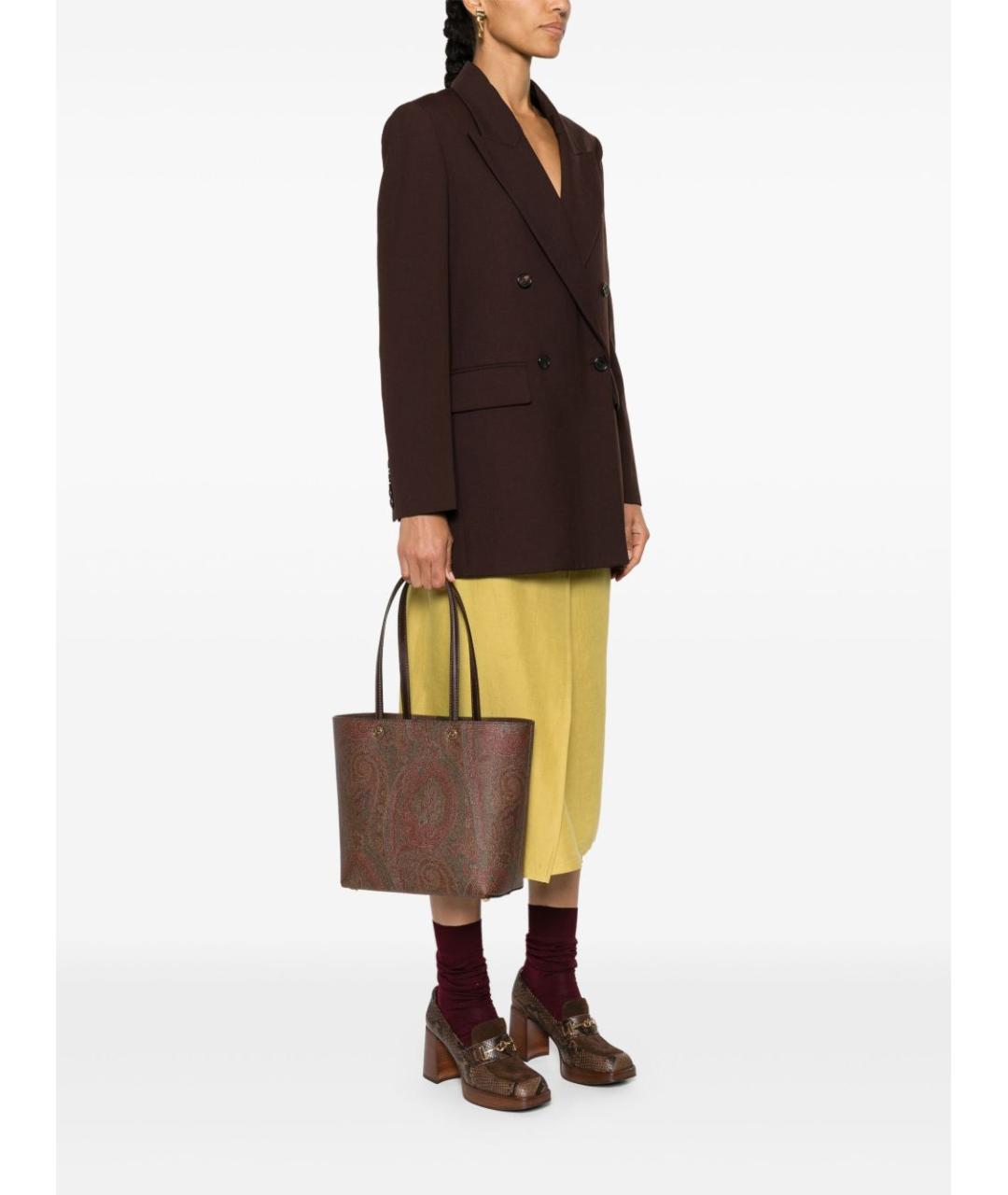ETRO Коричневая сумка тоут, фото 5
