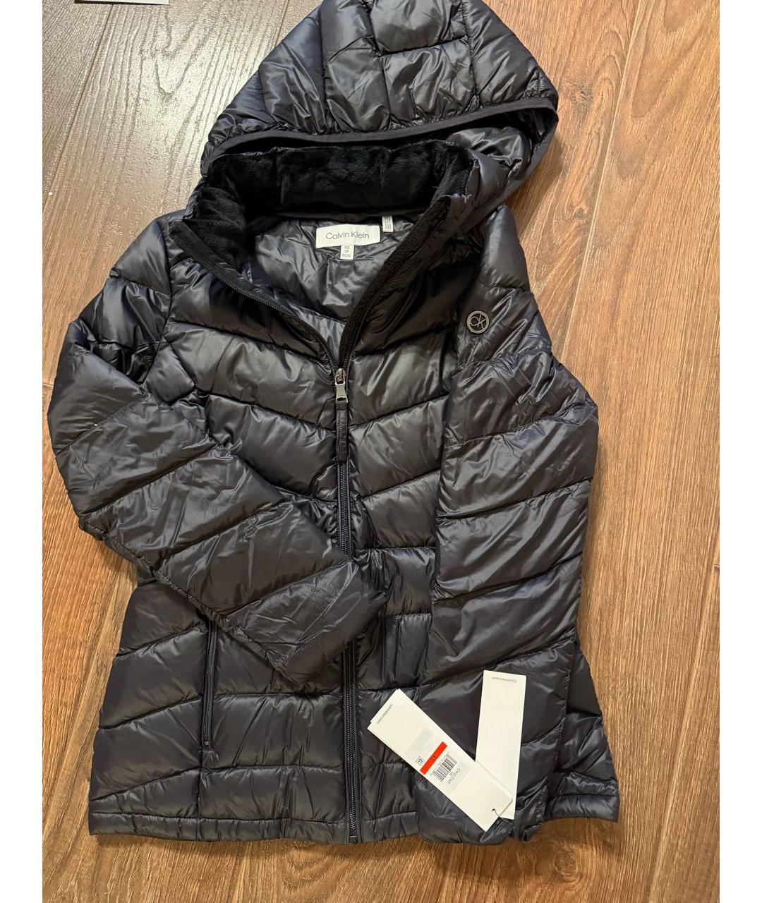 CALVIN KLEIN Черный пуховик, фото 6