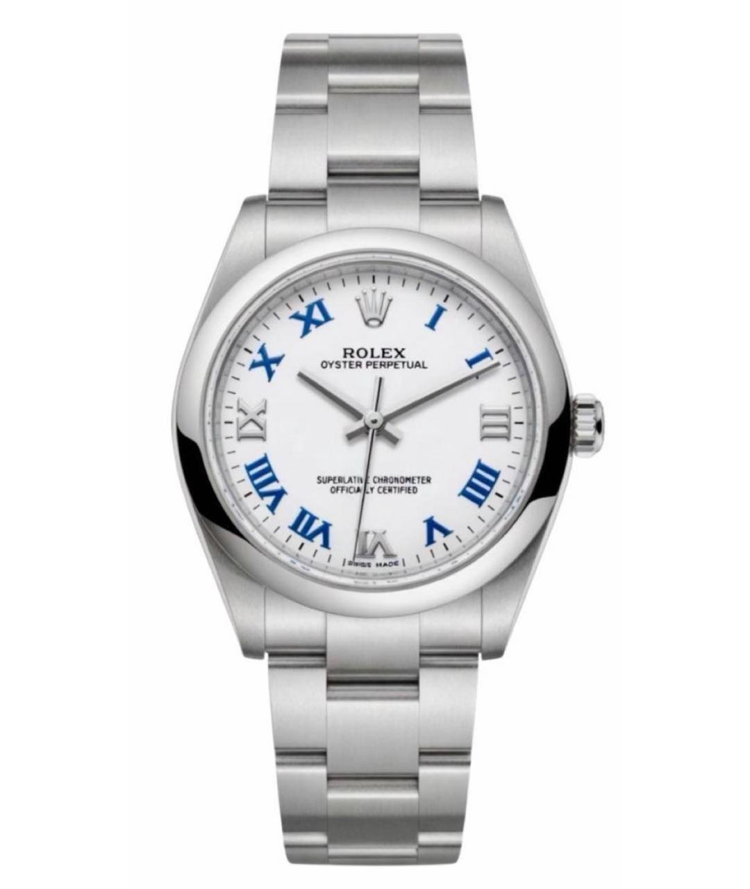 ROLEX Белые металлические часы, фото 1