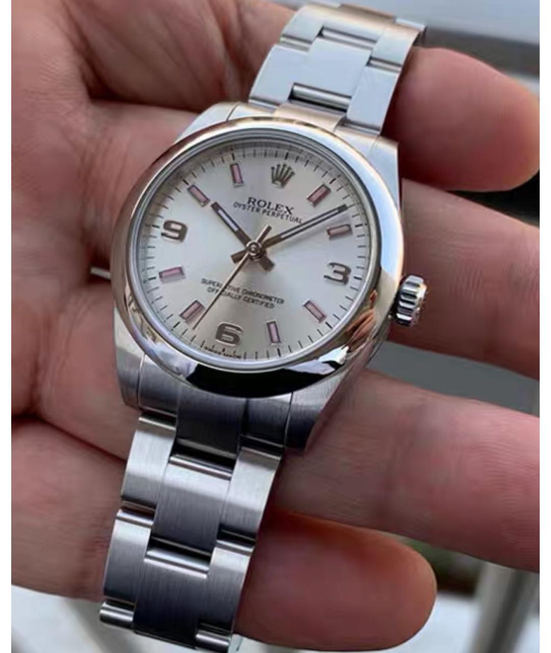 ROLEX Серебряные металлические часы, фото 5