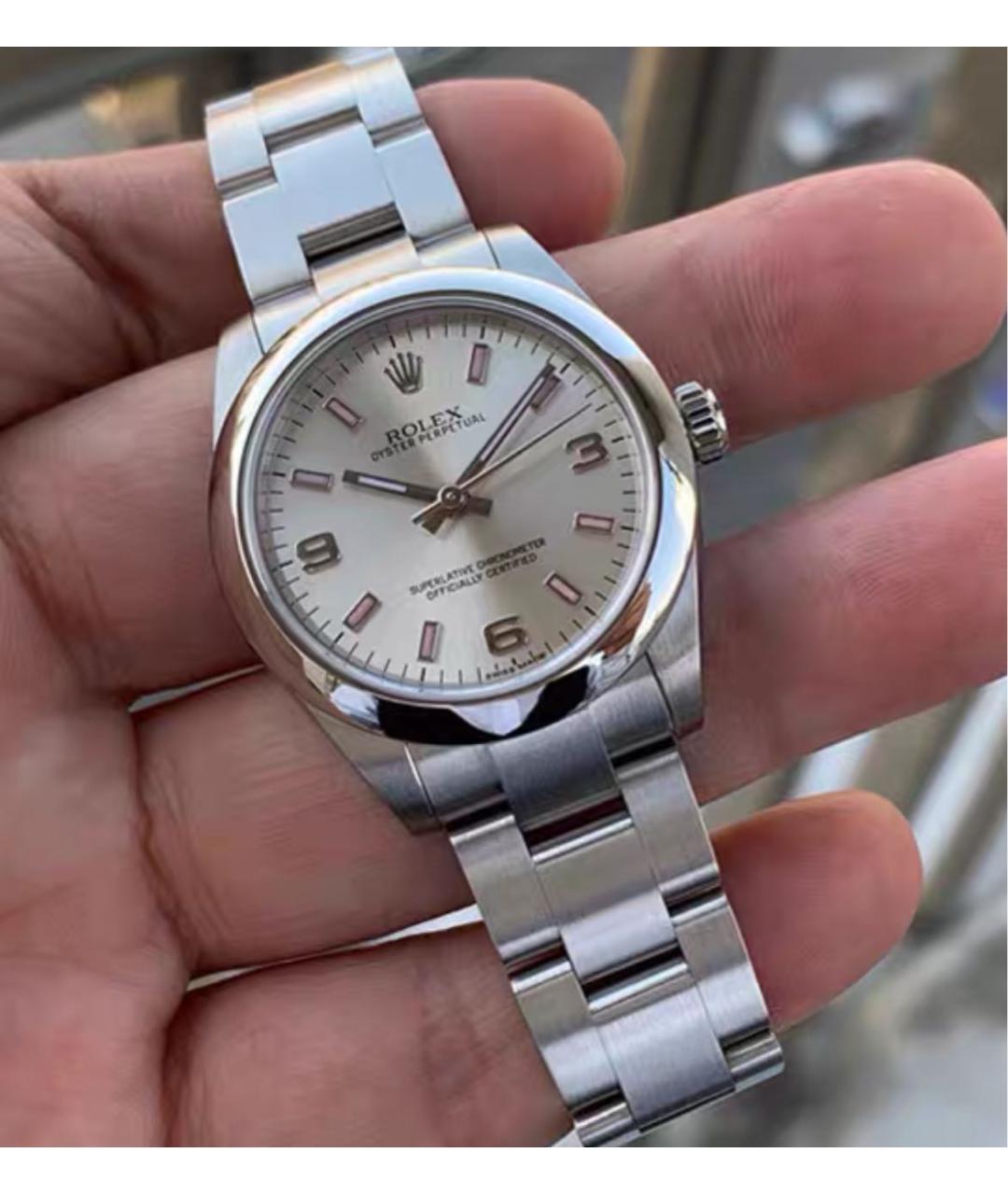 ROLEX Серебряные металлические часы, фото 4