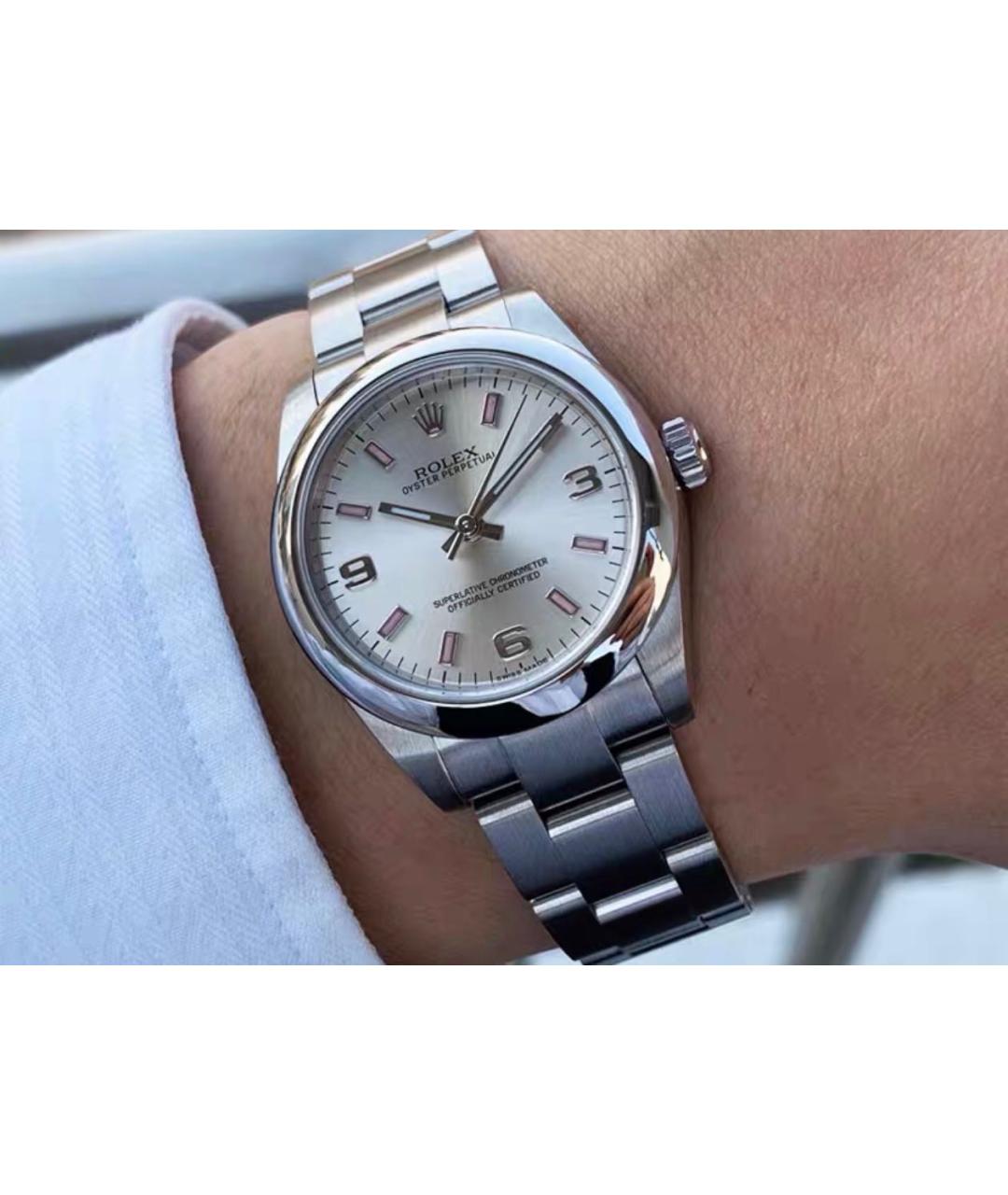 ROLEX Серебряные металлические часы, фото 2