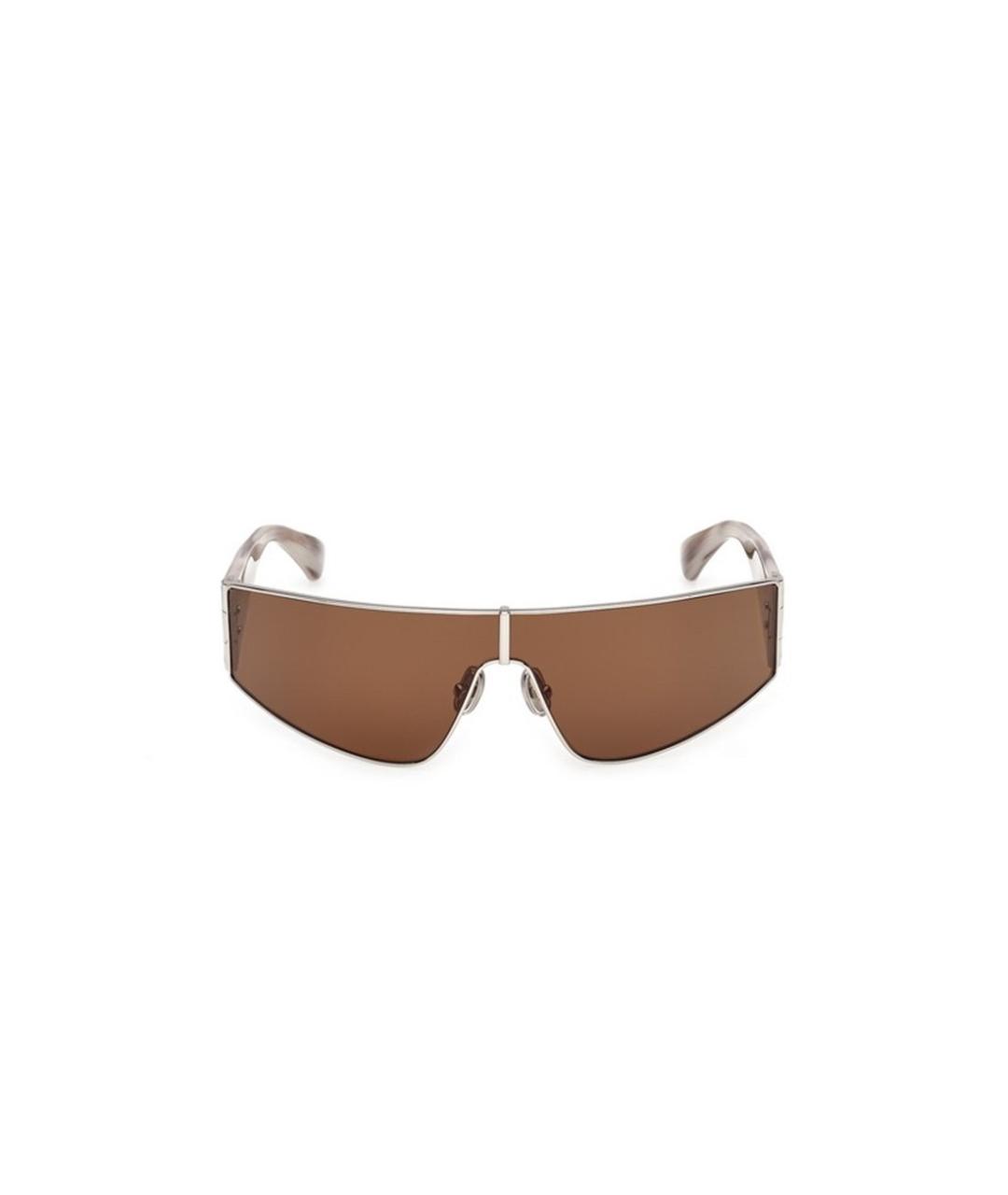 MAX MARA Коричневые пластиковые солнцезащитные очки, фото 3