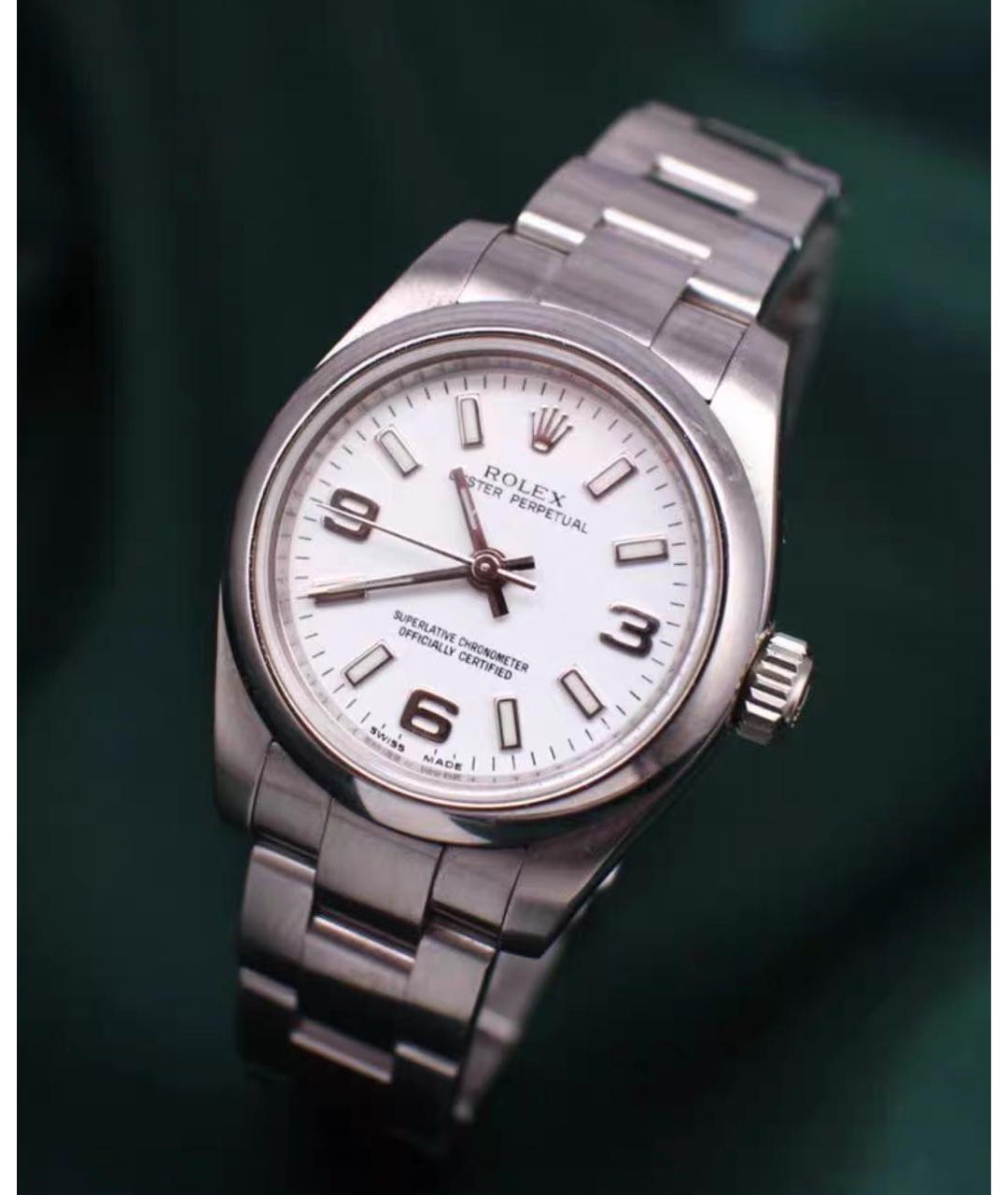 ROLEX Белые металлические часы, фото 3