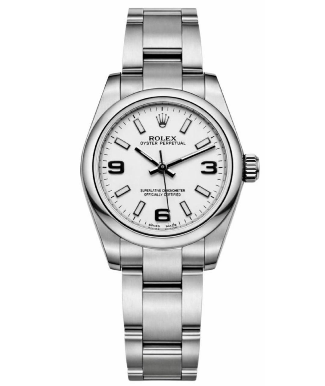 ROLEX Белые металлические часы, фото 1