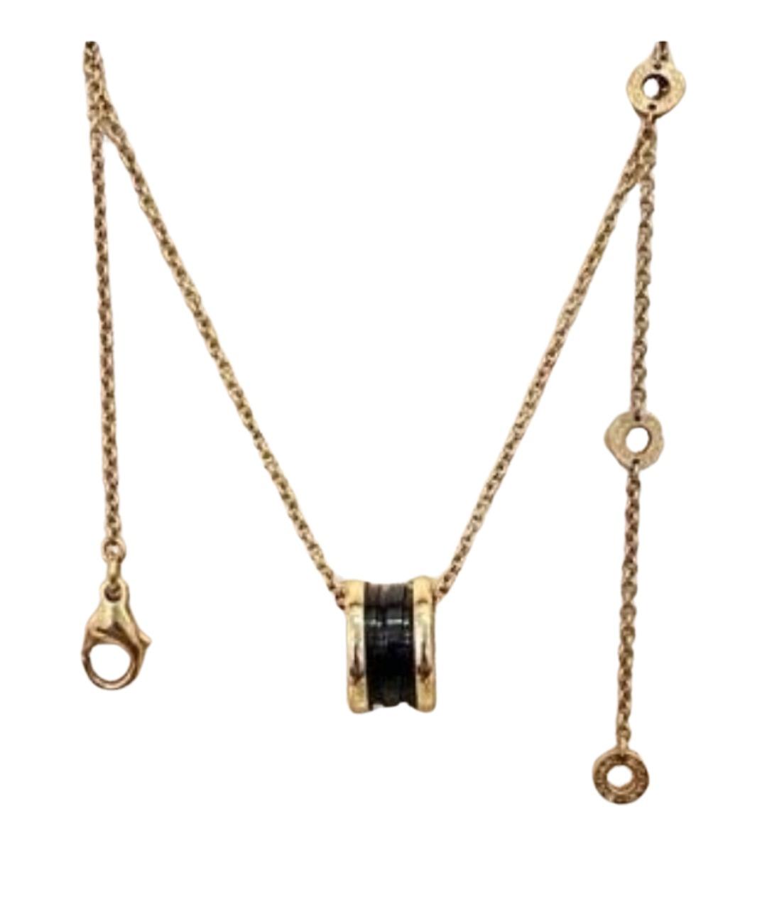 BVLGARI Черное колье из розового золота, фото 1