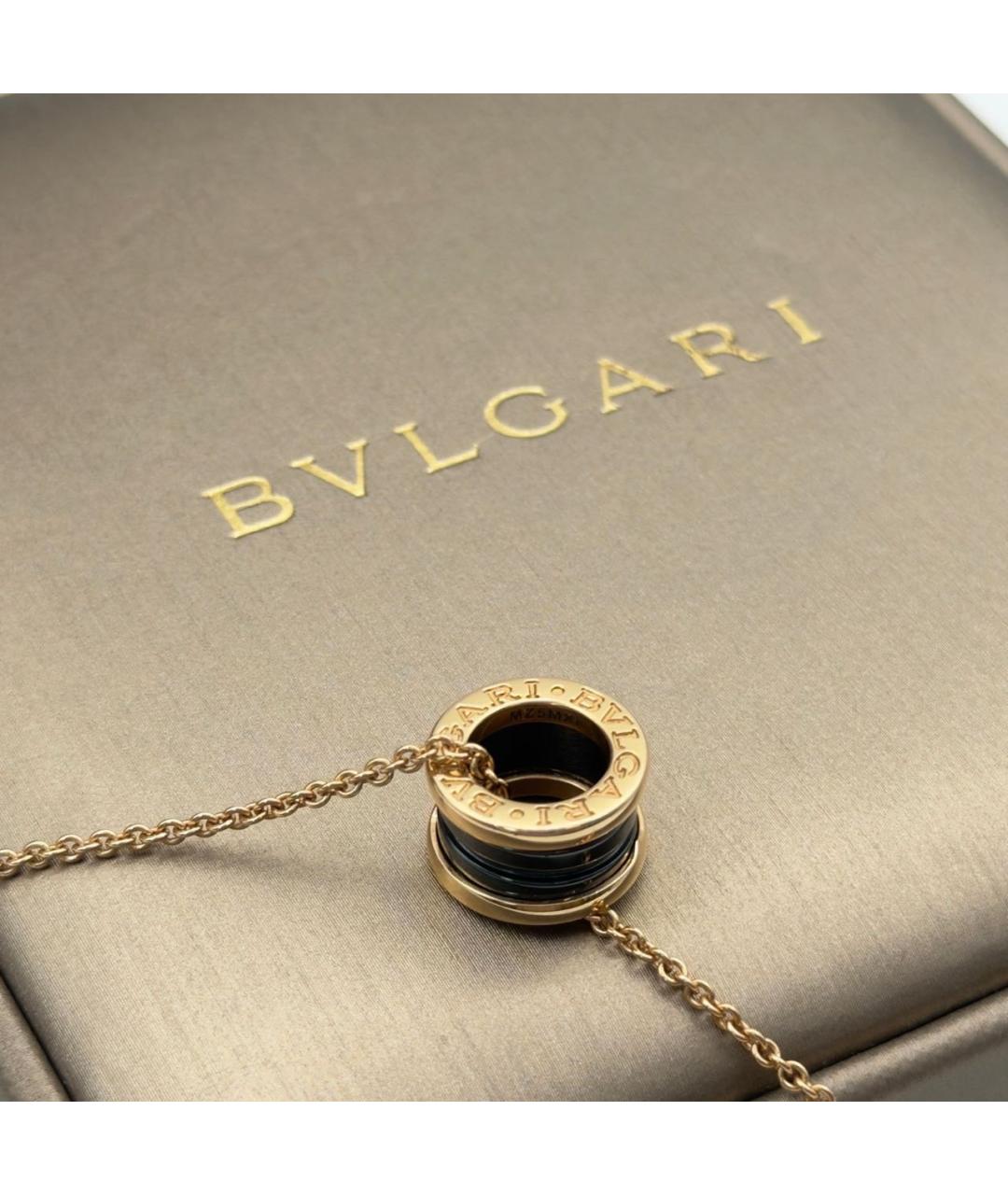 BVLGARI Черное колье из розового золота, фото 5