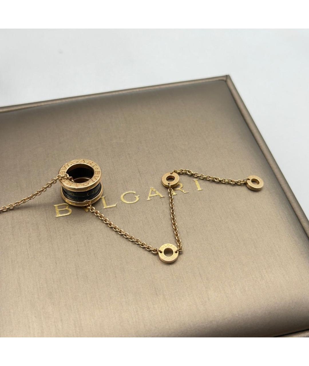 BVLGARI Черное колье из розового золота, фото 4