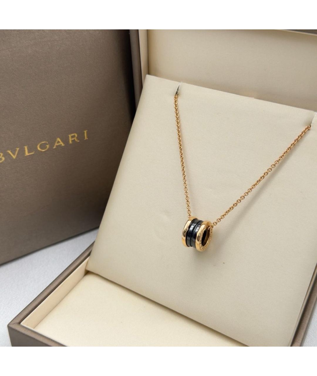 BVLGARI Черное колье из розового золота, фото 2