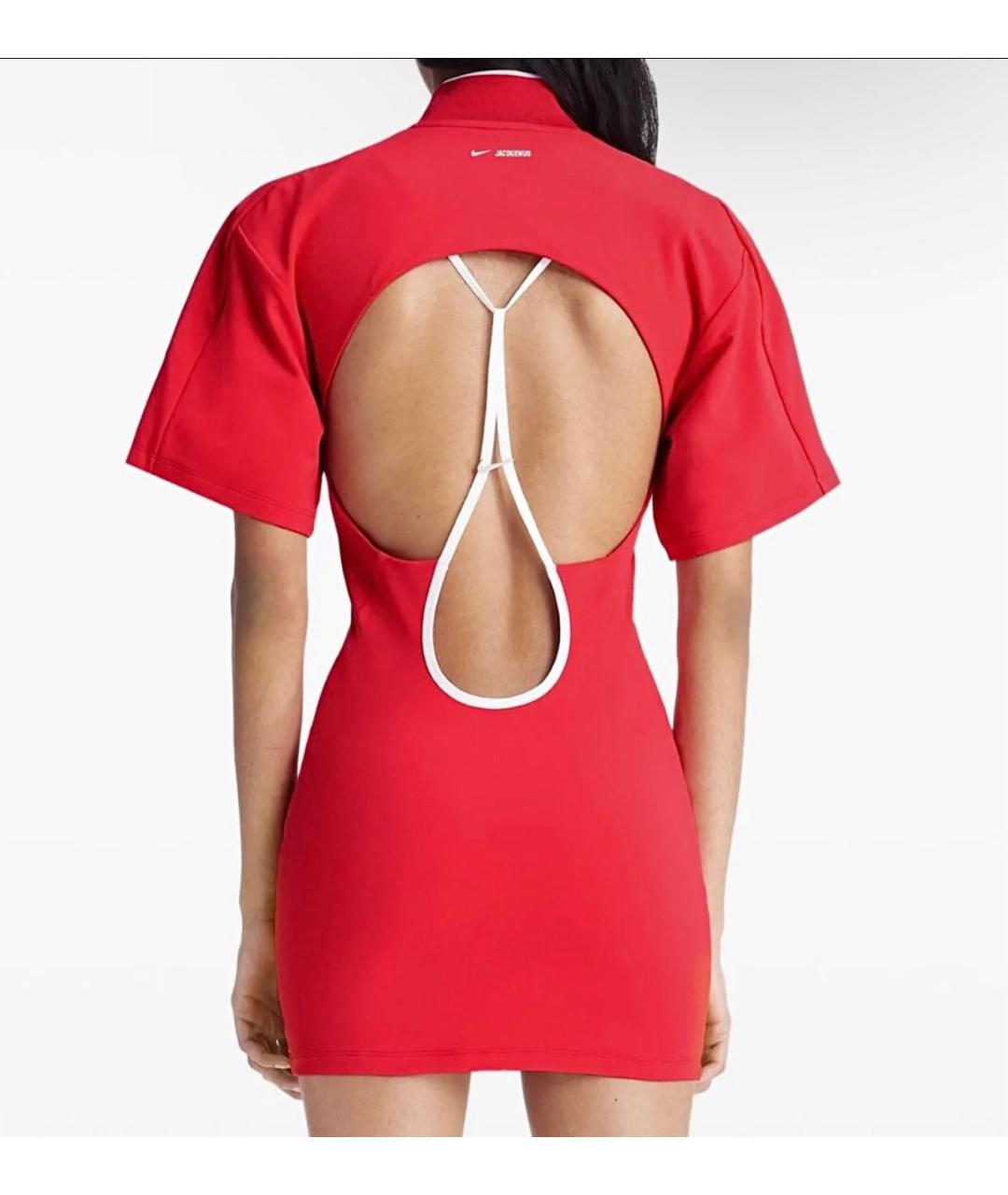 JACQUEMUS Красное полиэстеровое повседневное платье, фото 2