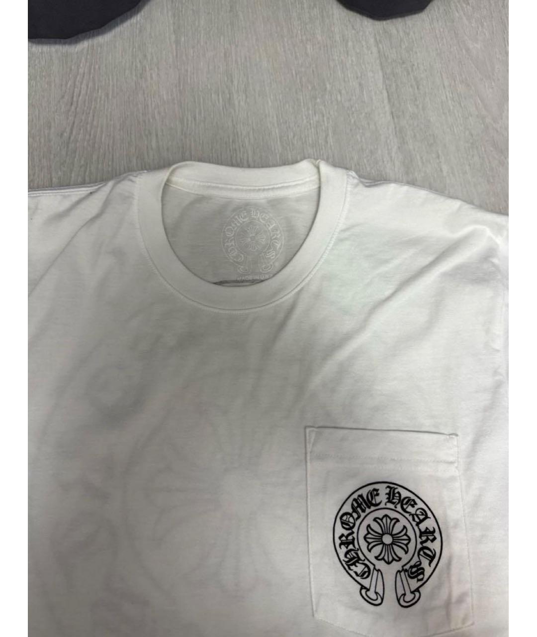 CHROME HEARTS Белая хлопковая футболка, фото 5