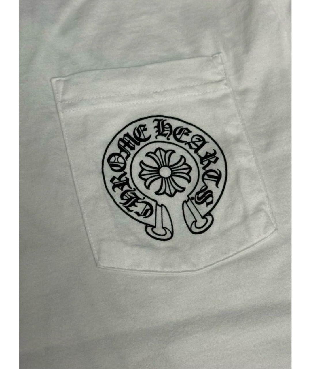 CHROME HEARTS Белая хлопковая футболка, фото 6
