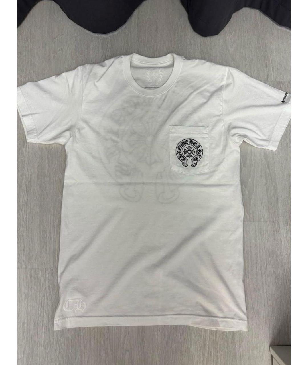 CHROME HEARTS Белая хлопковая футболка, фото 4