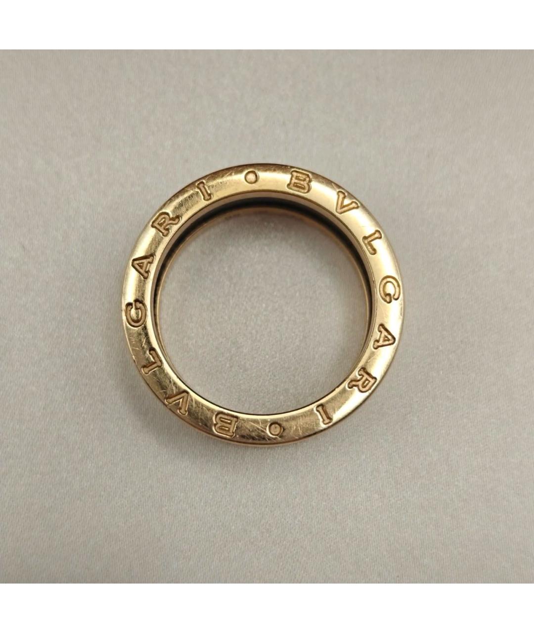 BVLGARI Черное кольцо из желтого золота, фото 2
