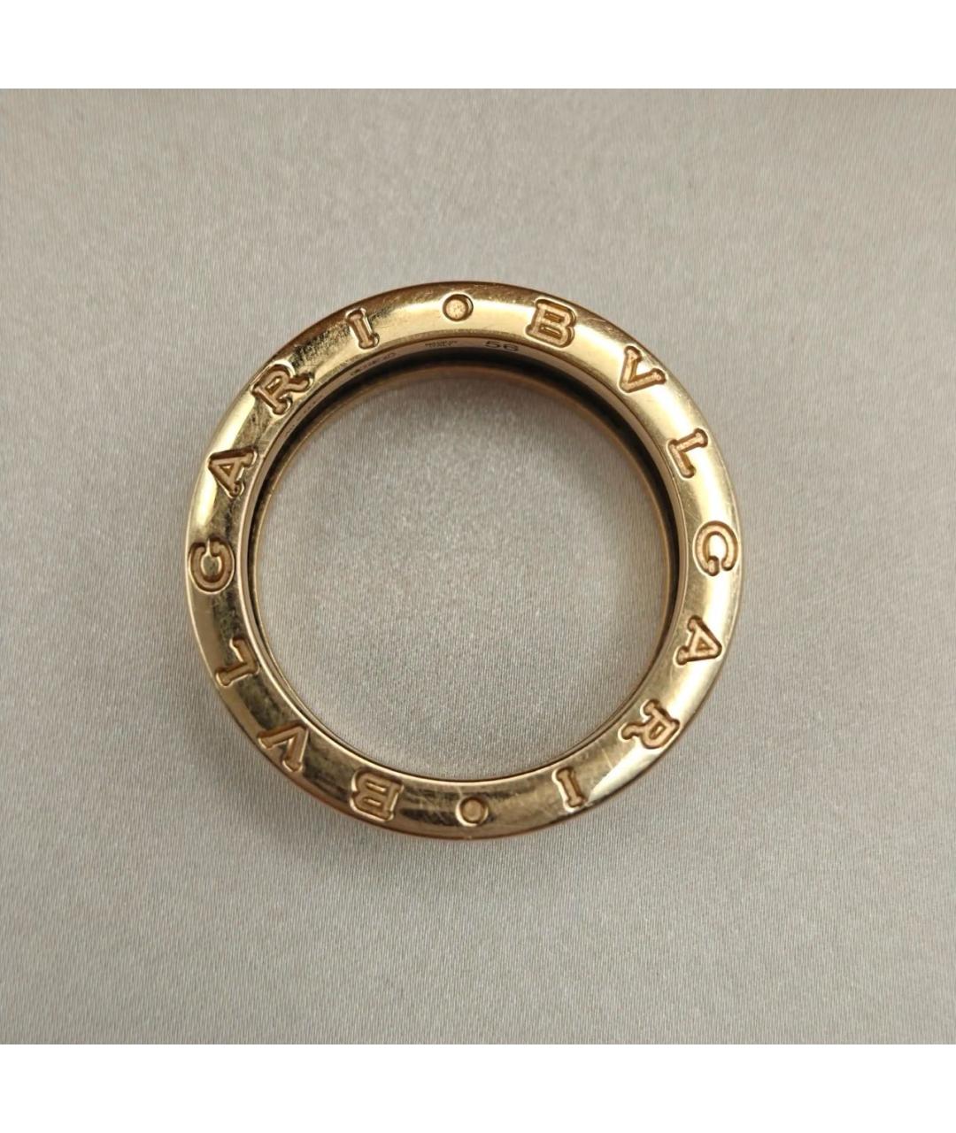 BVLGARI Черное кольцо из желтого золота, фото 3