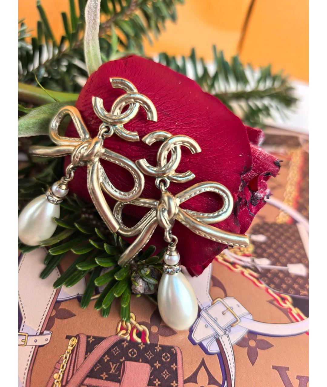 CHANEL Золотые серьги, фото 2