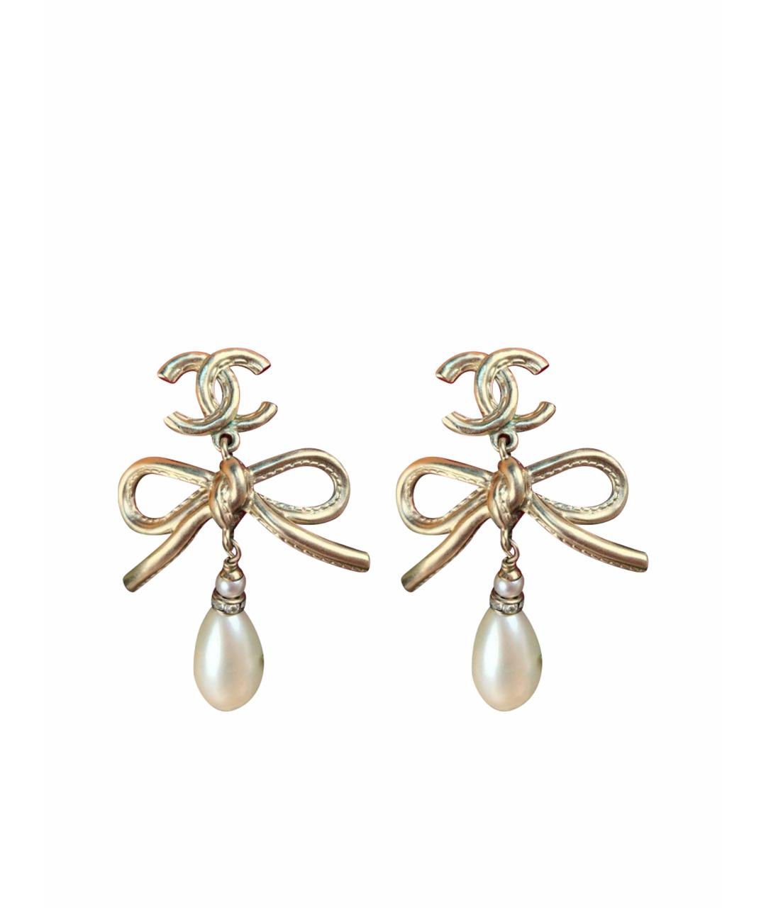 CHANEL Золотые серьги, фото 1