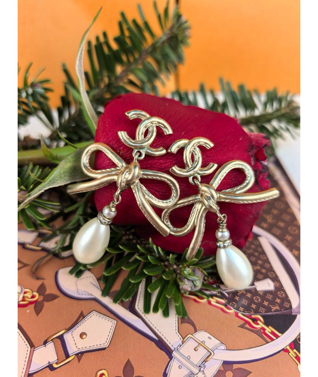 CHANEL Золотые серьги, фото 5
