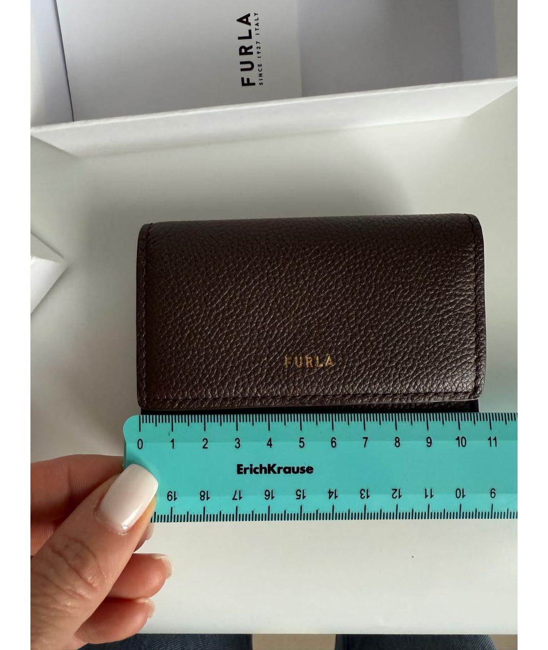 FURLA Коричневый кожаный кошелек, фото 5