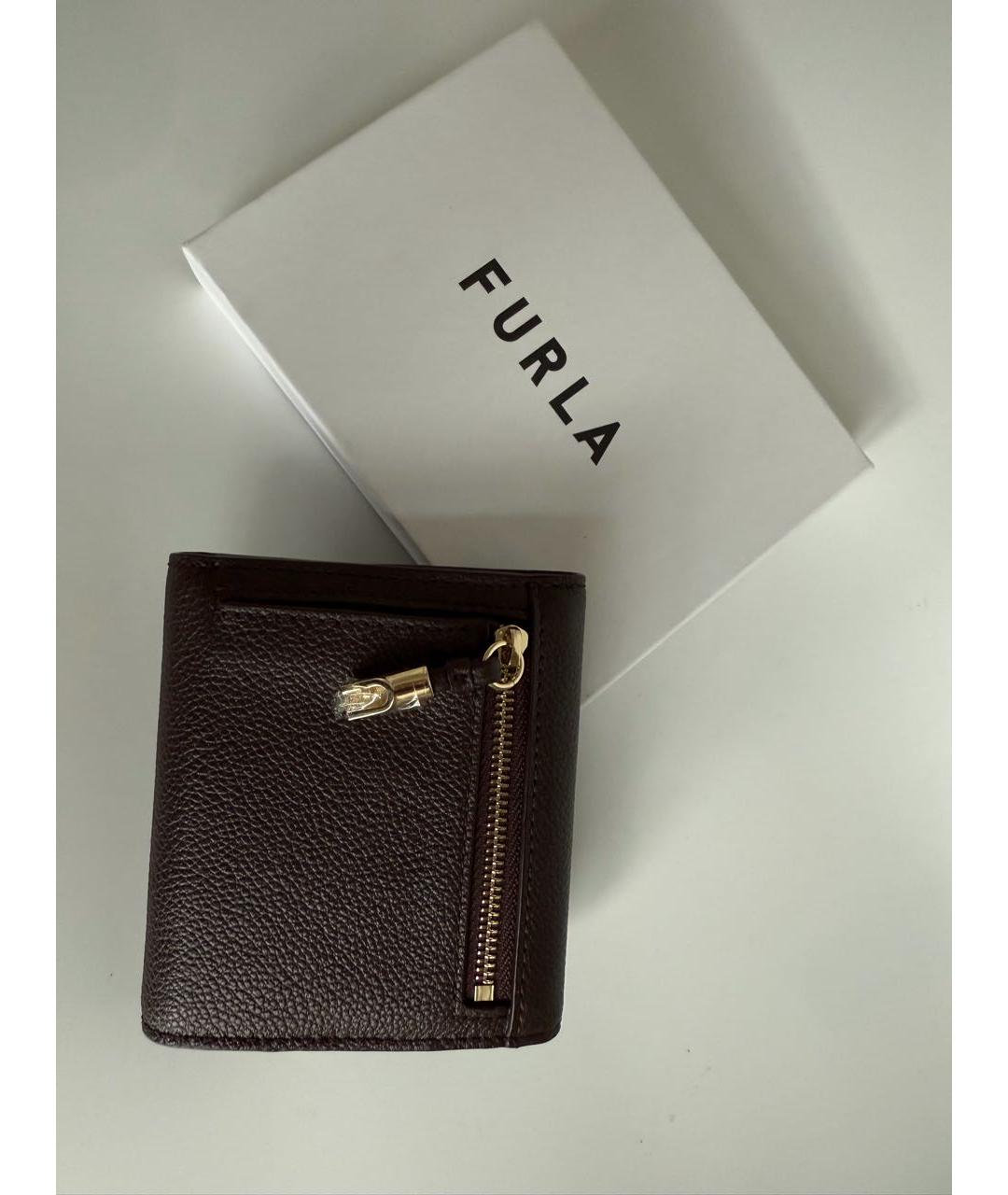 FURLA Коричневый кожаный кошелек, фото 3