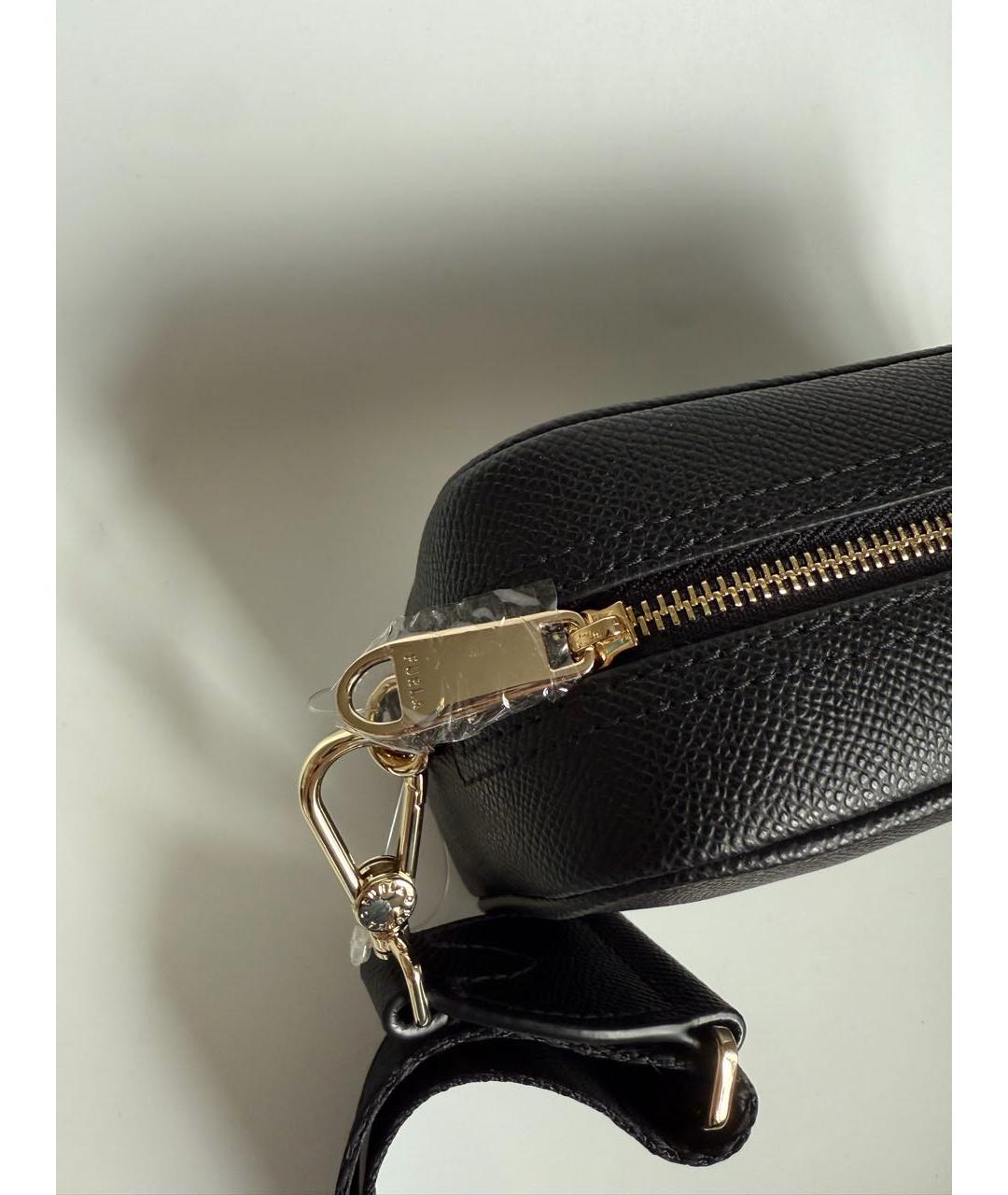 FURLA Черная кожаная сумка через плечо, фото 4