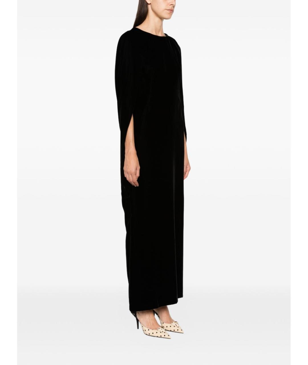 ALBERTA FERRETTI Черное вискозное вечернее платье, фото 2