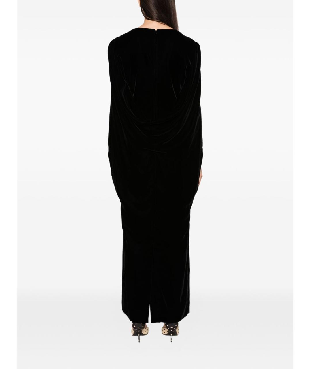 ALBERTA FERRETTI Черное вискозное вечернее платье, фото 4