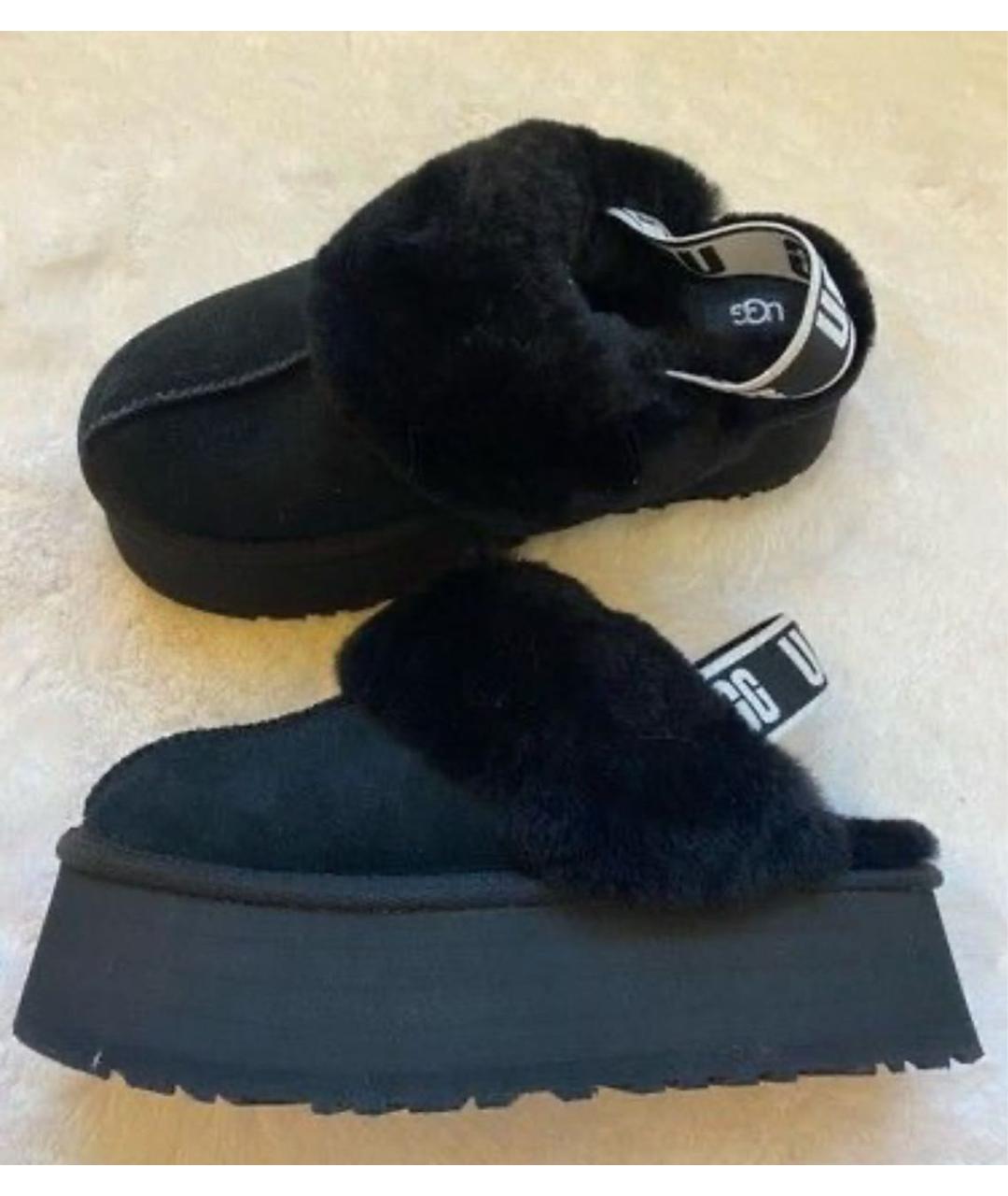 UGG Черные замшевые сабо, фото 5